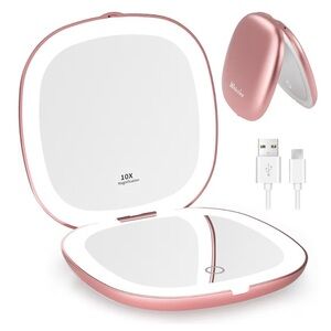Makeup Mirror with LED Light and 10X Magnification